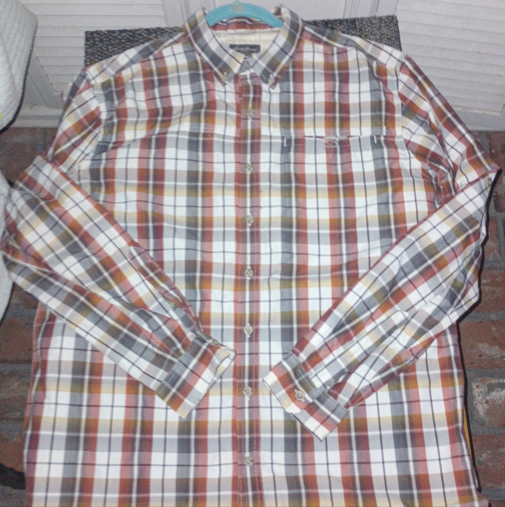 Eddie Bauer checkered button down shirt